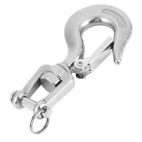 304 Stainless Steel Eye Swivel Lifting Hook With Safety Rigging