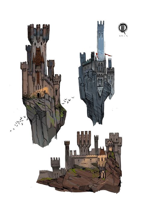 Artstation Castles And Cottages Oriana Menendez Fantasy Creatures