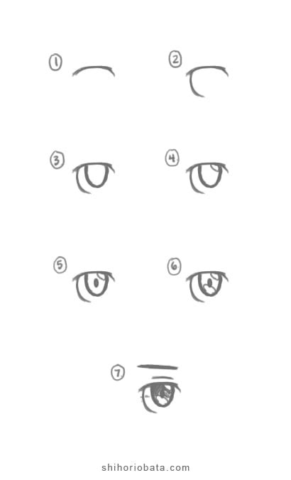 How To Draw Anime Boy Eyes Step By Step For Beginners