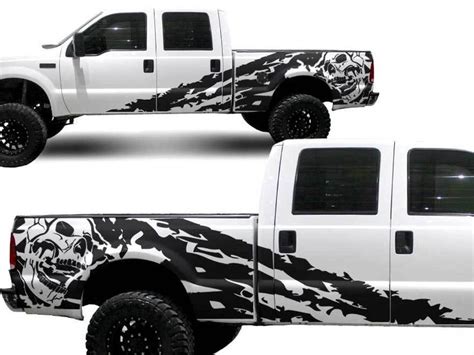 Ford Truck F Side Skull Splash Graphic Decals Stickers Fits Models My