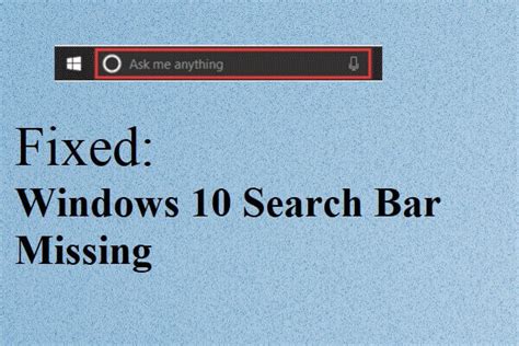 Windows Search Bar Windows 10