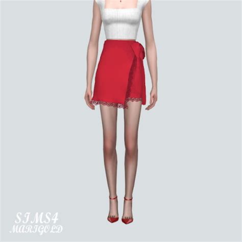 Lace Cute Mini Skirt V2 At Marigold Sims 4 Updates