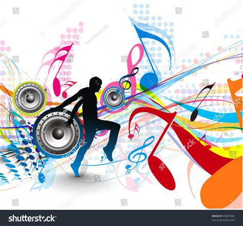 Abstract Music Dance Background Music Event Stock Vector 95857360