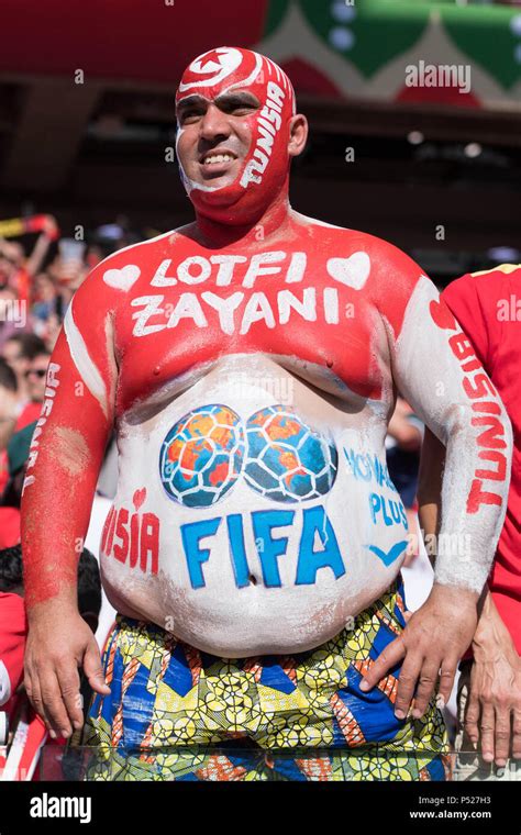 Moscow Russia 23rd June 2018 A Weighty Overweight Tunisian Fan