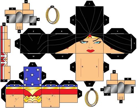 Cubeecraft Dc Super Heroes Wonder Woman By Handita2006 Manualidades