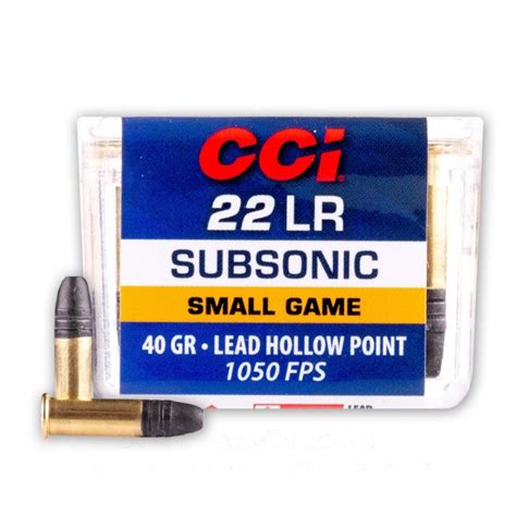 22 LR 40 Gr LHP Subsonic CCI Mini Mag 100 Rounds Bushift