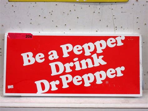 Vintage Dr Pepper Pressed Steel Sign