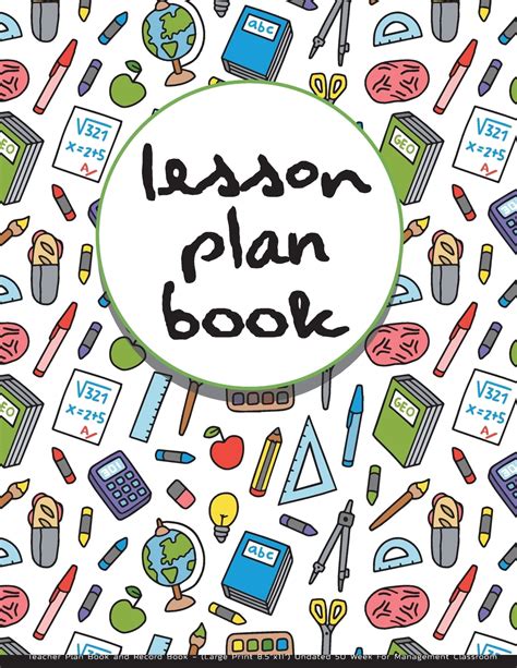 Lesson Plan Book Teacher Plan Book And Record Book Large Print 8