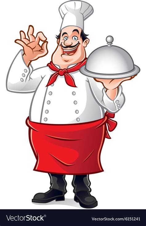 Fat Chef Royalty Free Vector Image Vectorstock