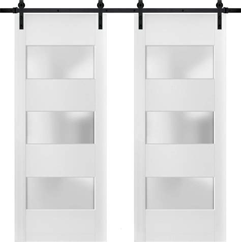 Buy Sliding Double Barn Doors 60 X 84 With Hardware Lucia 8338 Matte