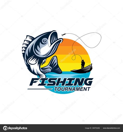 Fishing Logo Design Template Fishing Logo Bass Fish Club Emblem Stock