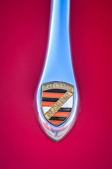 Porsche Speedster Classic Hood Emblem 0208c Photograph By Jill Reger