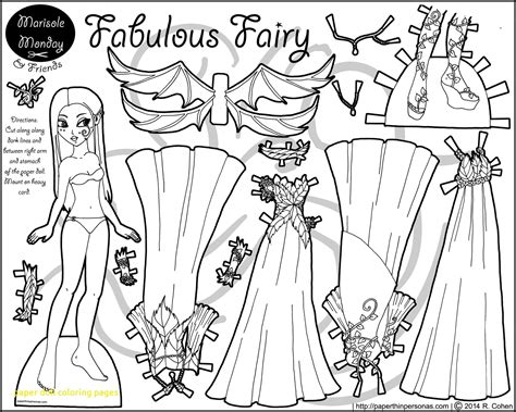 A paper doll in color. The best free Monday coloring page images. Download from ...