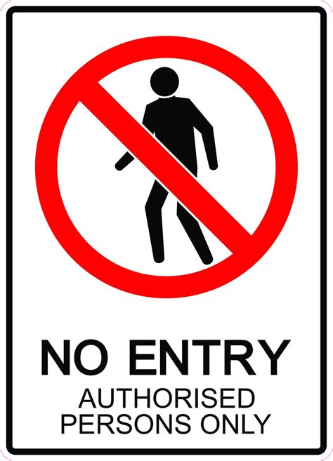 No Entry Sign For Floors No Entry Signs For Windows No Entry Etsy Polska