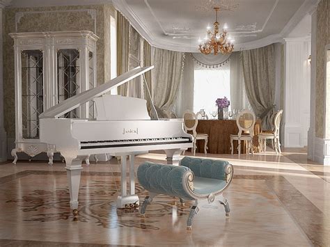 Livingroom White Piano The Piano Sala De Piano Piano Branco