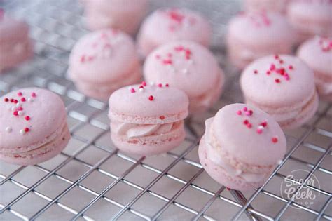 Strawberry Macaron Recipe Easy Step By Step Sugar Geek Show