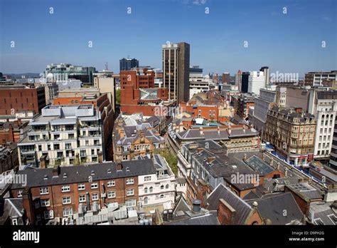 View Across Birmingham Uk Looking Across Inner City Residential Homes
