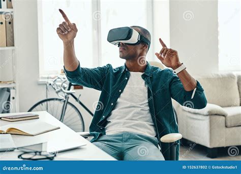 Cutting edge technologies. stock photo. Image of person - 152637802