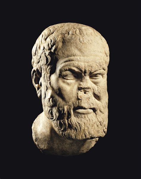 A Roman Marble Head Of A Philosopher Circa 1st 2nd Century Ad