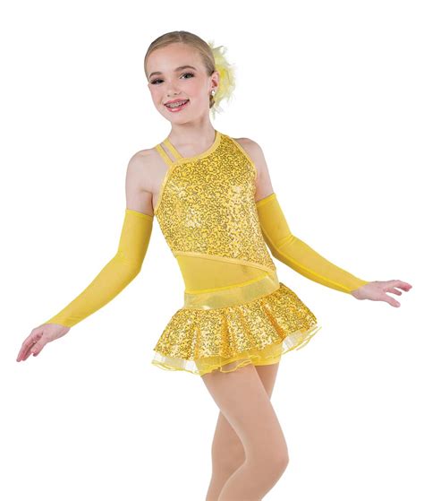Sequin Neon Skirted Tween Dance Costume A Wish Come True