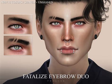 Pralinesims Fatalize Eyebrow Duo Boys Eyebrows Shave Eyebrows Sims 4