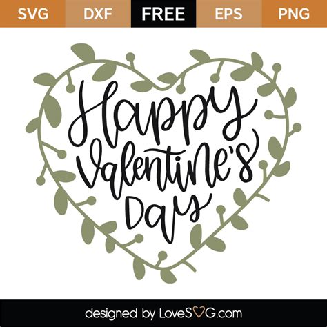 Free Happy Valentines Day Svg Cut File