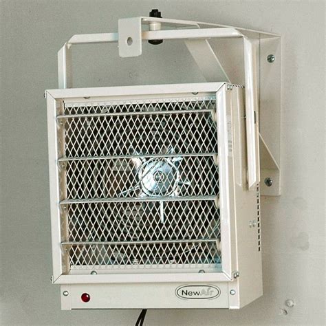 These heaters are useful on a porch or covered patio to stay warm as the temperatures drop. NewAir 5,000 Watts Fan Forced Wall/Ceiling Electric Garage ...