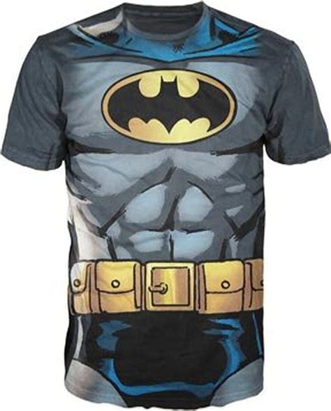 Batman Muscle Costume With Logo Charcoal Adult T Shirt