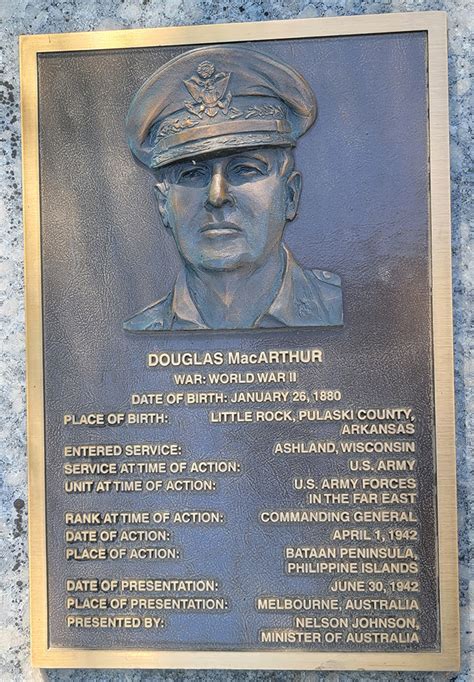 Macarthur Douglas Plaque Encyclopedia Of Arkansas