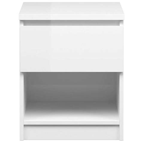 Naia White High Gloss 1 Drawer Bedside Cabinet