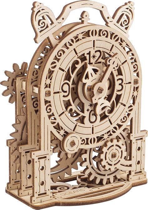 Ugears Vintage Alarm Clock 3d Puzzle Wooden Model Kit For