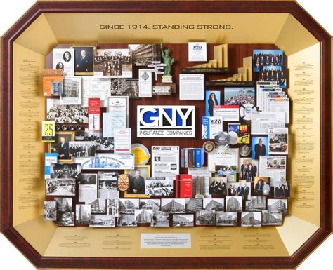 Greater new york insurance company. Business anniversary ideas include GNY Insurance 100th anniversary art displaying history and ...