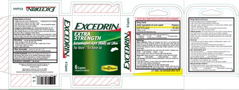 Excedrin Extra Strength Acetaminophen Aspirin And Caffeine Tablet Film Coated