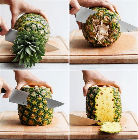 How To Cut A Pineapple Step By Step Tutorial Feelgoodfoodie