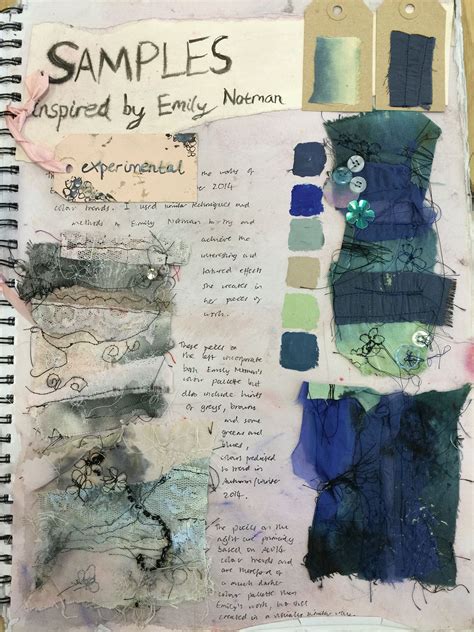Samples Inspired By Emily Notman Emma Sketchbook Layout Textiles