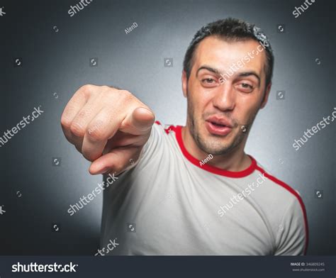 Young Man Pointing Laughing You Funny Stock Photo 346809245 Shutterstock