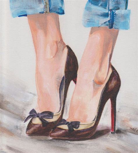Shoes Julianne Mcpeters No Pin Limits Acrylic Painting Canvas Canvas