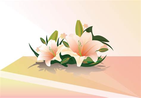Easter Lily Realistic Vector 133150 Vector Art At Vecteezy