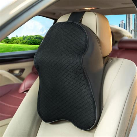 Universal Car Seat Neck Pillow 3d Headrest Pad Memory Foam Pillow Neck Cushion Cover Interior