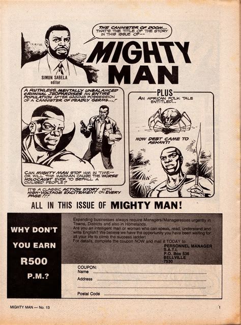 South African Comic Books Afri Comics Mighty Man 13