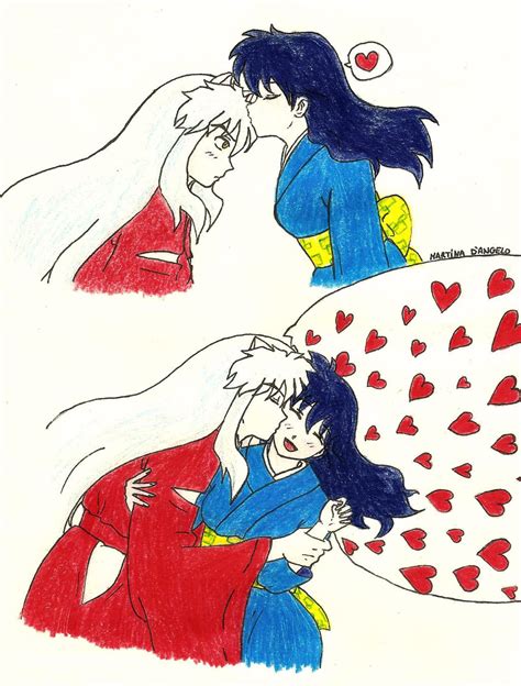 Inuyasha And Kagome Cute Kisses Of Love By Lilyah9 On Deviantart