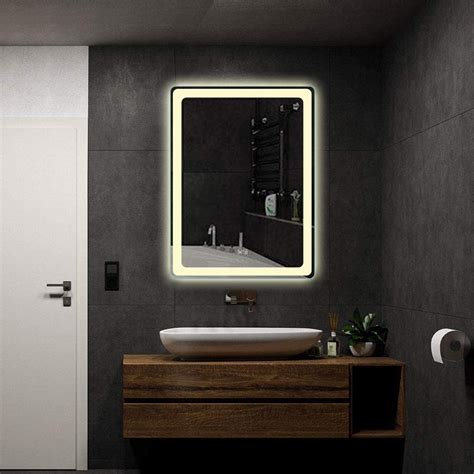 Anti Fog Wall Mounted Led Mirrors Horizontalvertical Lighted Bathroom Mirror Dimmer Touch