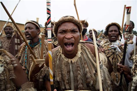 King Zwelithini Wives King Goodwill Zwelithini High Resolution Stock