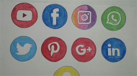 How To Draw Social Media Logo Draw And Paint Social Media Logo With