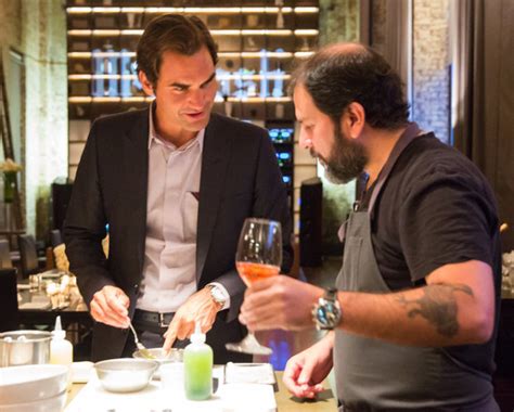 Enrique Olvera Gives Roger Federer A Cookery Lesson Food Agenda