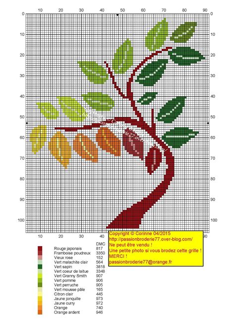 Arbre Coloré Cross Stitch Tree Cross Stitch Flowers Modern Cross
