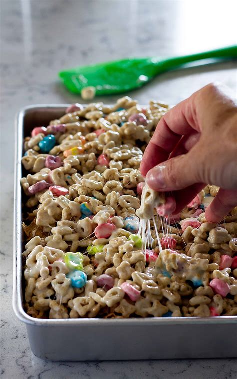 Layered Cereal Treat Bars Cereal Marshmallow Krispies Treats