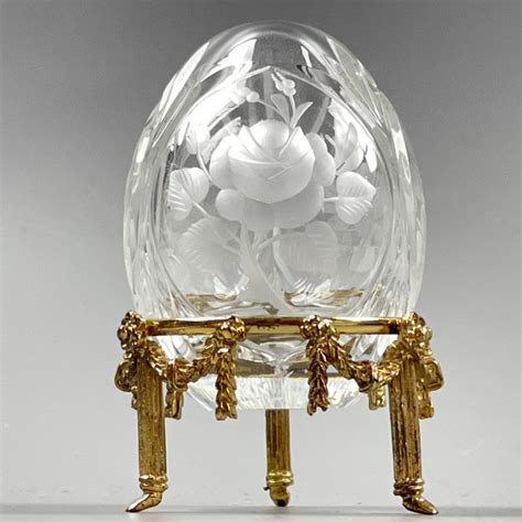 House Of Faberge Imperial Crystal Egg Met Rozen Catawiki