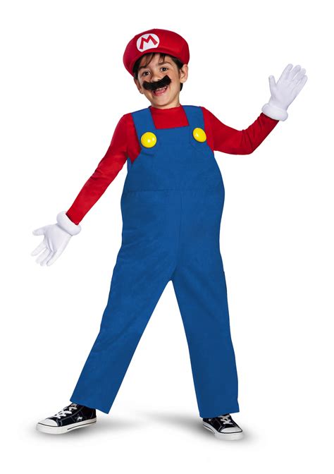 Boys Mario Deluxe Halloween Costume Super Mario Brothers Walmart