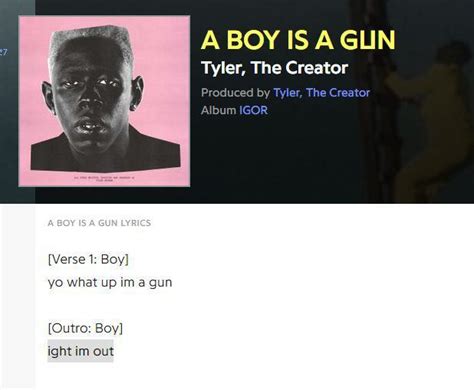 Tyler The Creator A Boy Is A Gun Scrolller